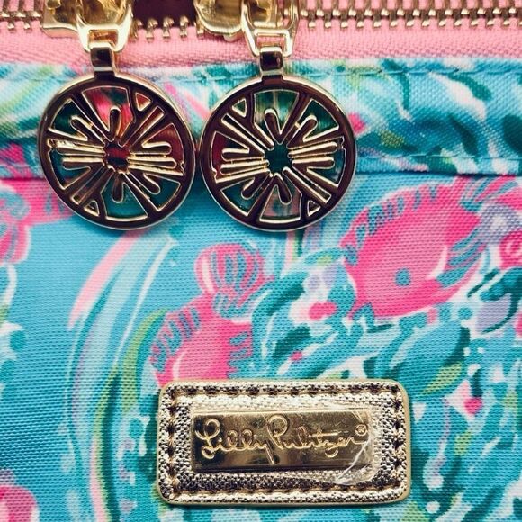 NWT Lilly Pulitzer backpack cooler pink green blue Best fishes lunch beach bag main image 14